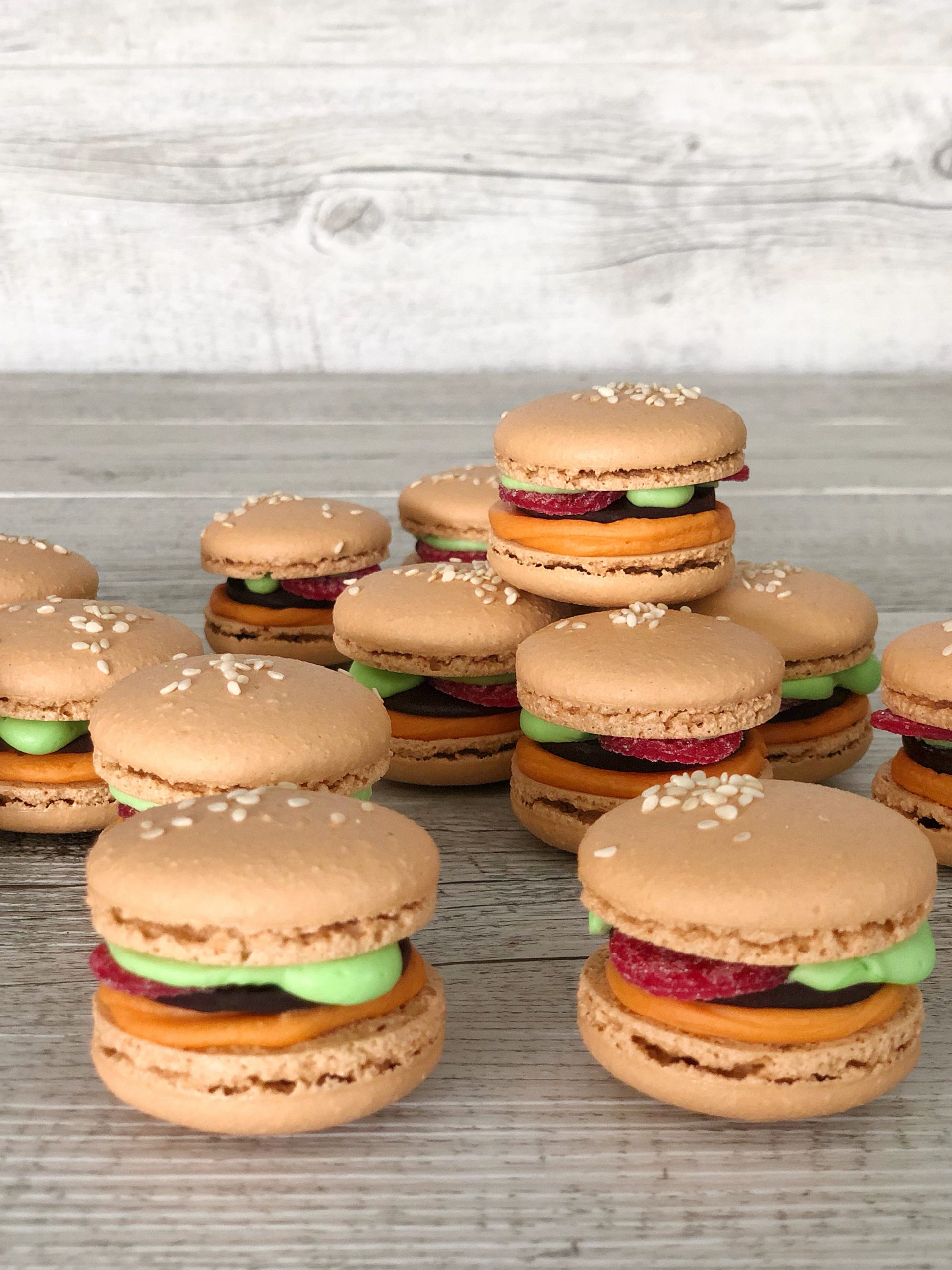 Burger Macarons | Chaos & Couture Cakes by Nadia