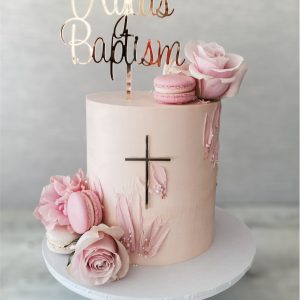 NOT Naked Cake with Fresh Flowers