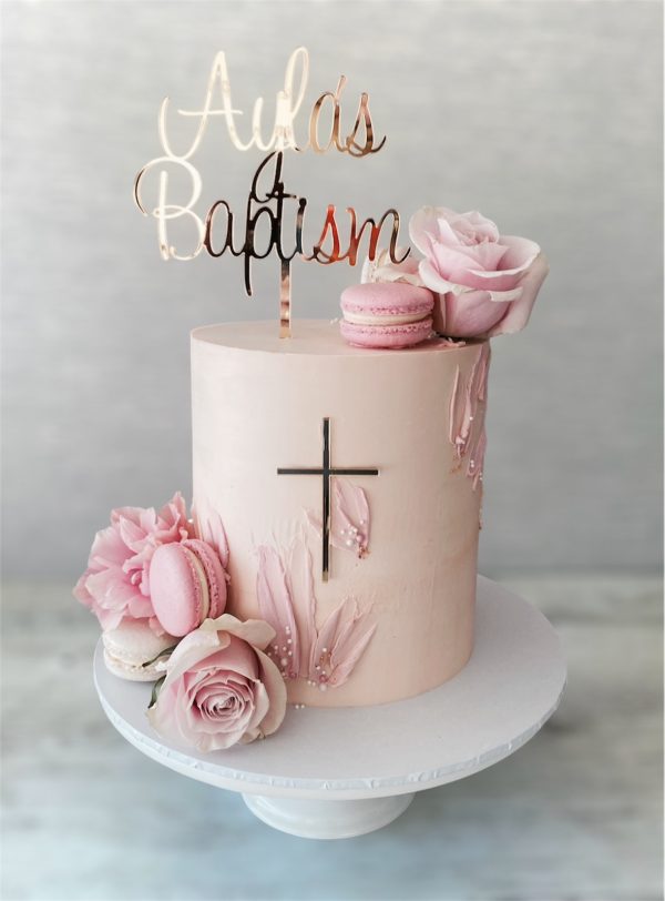 NOT Naked Cake with Fresh Flowers